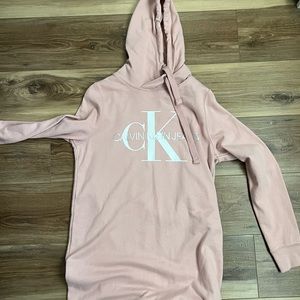 Calvin Klein oversized light pink hoodie
